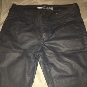Old Navy Faux Leather Rockstar Skinny Jeans